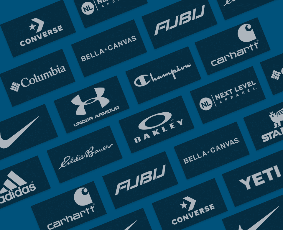 wide range of brands for your apparel, uniforms, and gifts